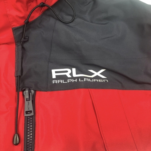 Polo Ralph Lauren RLX Red and Black Water-Repellent Hooded Anorak Jacket - Picture 5 of 13